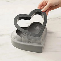 Форма-молд силіконова фабрична Balloon Heart cake, фото 3
