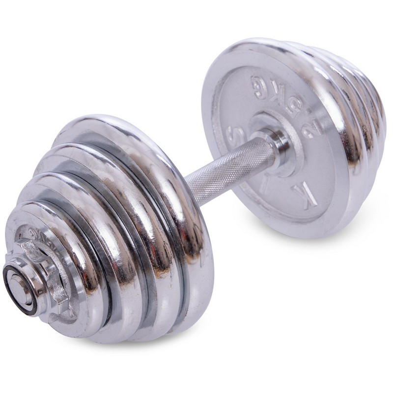 Гантель розбірна сталева хромована 15 кг SP-Sport TA-80002-30 1шт, фото 1