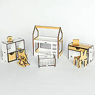 "Дитяча Еко" набір лялькових меблів NestWood для Барбі, фото 7