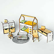 "Дитяча Еко" набір лялькових меблів NestWood для Барбі, фото 3