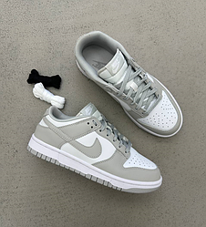 Кросівки Nike SB Dunk Low Retro Gray White кеди Найк СБ Данк Лоу сірі низькі шкіряні жіночі чоловічі унісекс