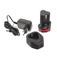 Дриль-шурупокрут акумуляторний 12 В, 30 Nm, 0-350/0-1300 об/хв., 0.8-10 мм, 1.5 Аг INTERTOOL DT-0310, фото 9