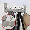 SKOLOO - Металева вішалка для одягу на двері з 6 гачками для кухні, ванної, вітальні та коридору, фото 4