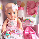 Інтерактивний пупс 35 см з аксесуарами - їсть, заплющує очі, ходить на горщик з музикою, фото 3