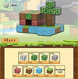 Конструктор магнітний Minecraft Magnetic Cube «Джунглі Амазонки» 48 кубики, фото 6