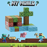 Конструктор магнітний Minecraft Magnetic Cube «Джунглі Амазонки» 48 кубики, фото 8
