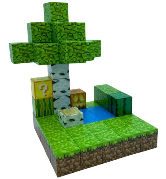 Конструктор магнітний Minecraft Magnetic Cube «Маленький ліс» 48 кубики, фото 1