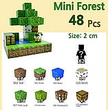 Конструктор магнітний Minecraft Magnetic Cube «Маленький ліс» 48 кубики, фото 7