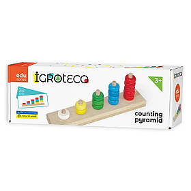 Дерев'яна навчальна гра Пірамідка-рахівничка 900439 Igroteco