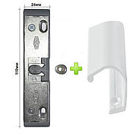 Балконна засувка Vorne 13мм + ручка мушля