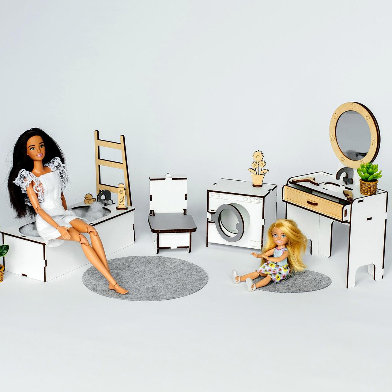 "Ванна Еко" набір лялькових меблів NestWood для Барбі, фото 1