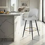 Міцний м'який набір барних стільців Sachel 6 шт., фото 3