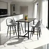 Міцний м'який набір барних стільців Sachel 6 шт., фото 2