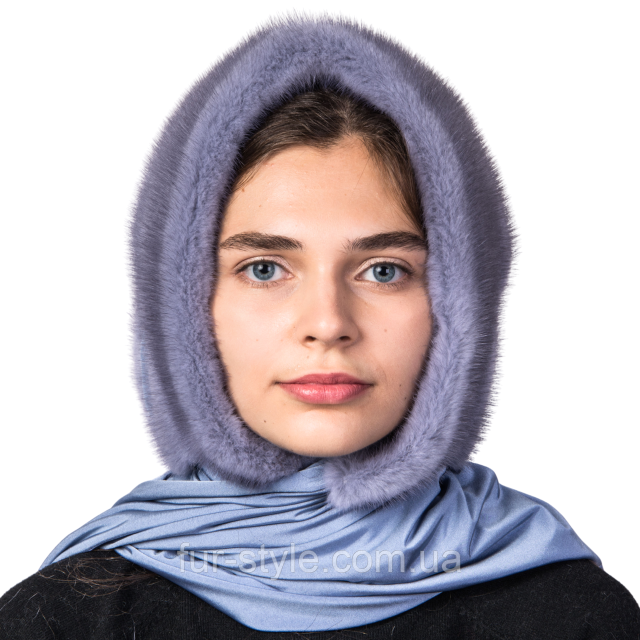 Жіноча хутряна норкова хустка Павук, фото 1
