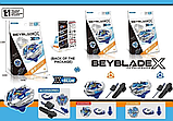 Бейблейд F 718 (SB) із запускачем, розбірний дзиґа, металева накладка – Beyblade 5/6 сезон, Hasbro/Takara Tomy, фото 6