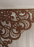 Ажурний ламбрекен Firanka Ажур 2м Шоколадний (140_2л), фото 3