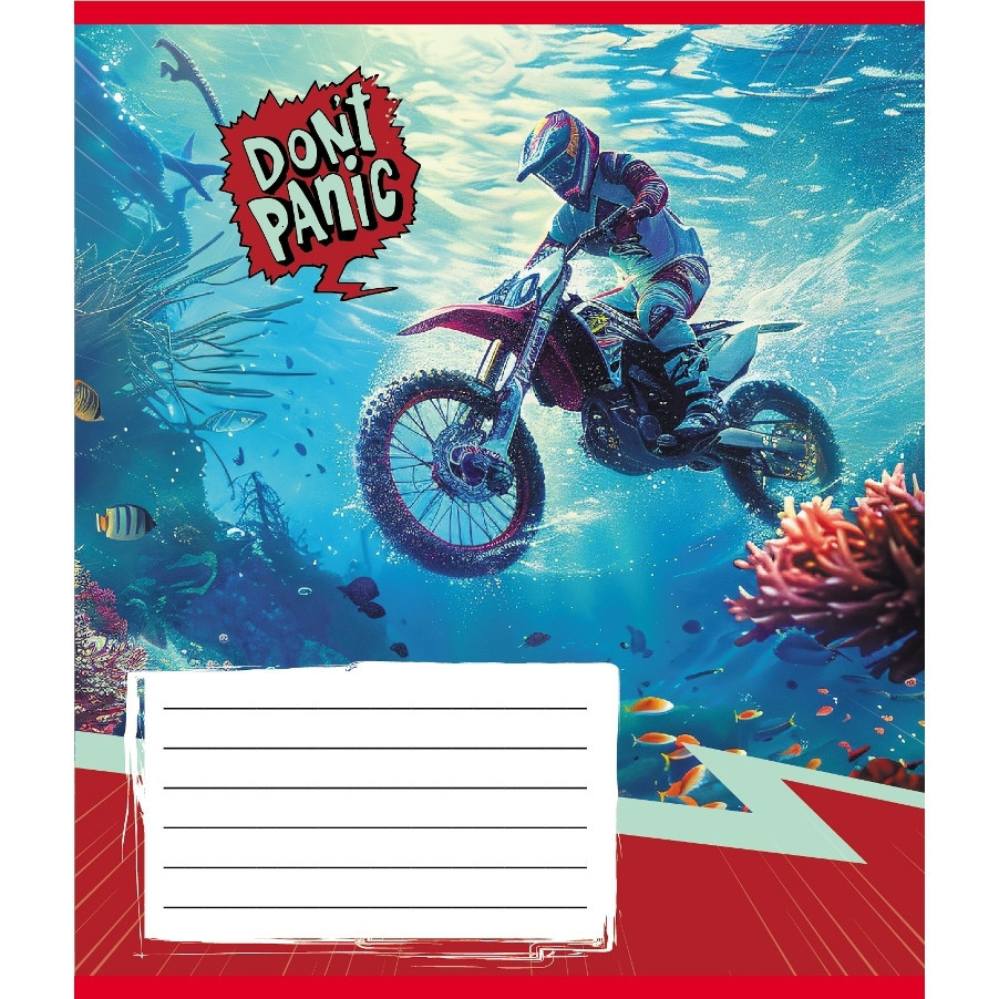 Зошит загальний "Без паніки" 048-590173K-5 в клітинку, 48 аркушів, фото 1