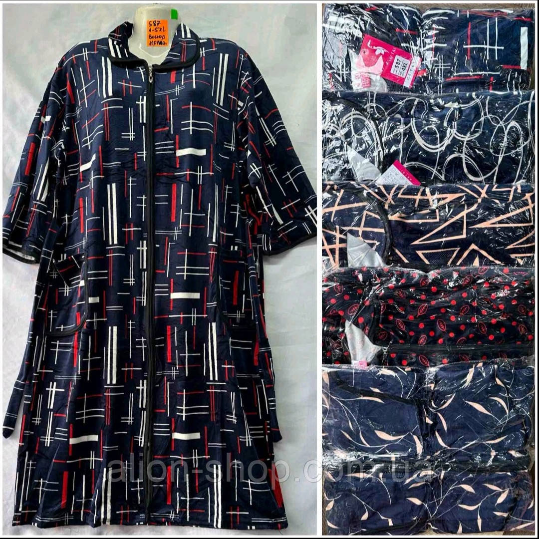 Жіночий халат оптом 48-58 новинка 2025, фото 1