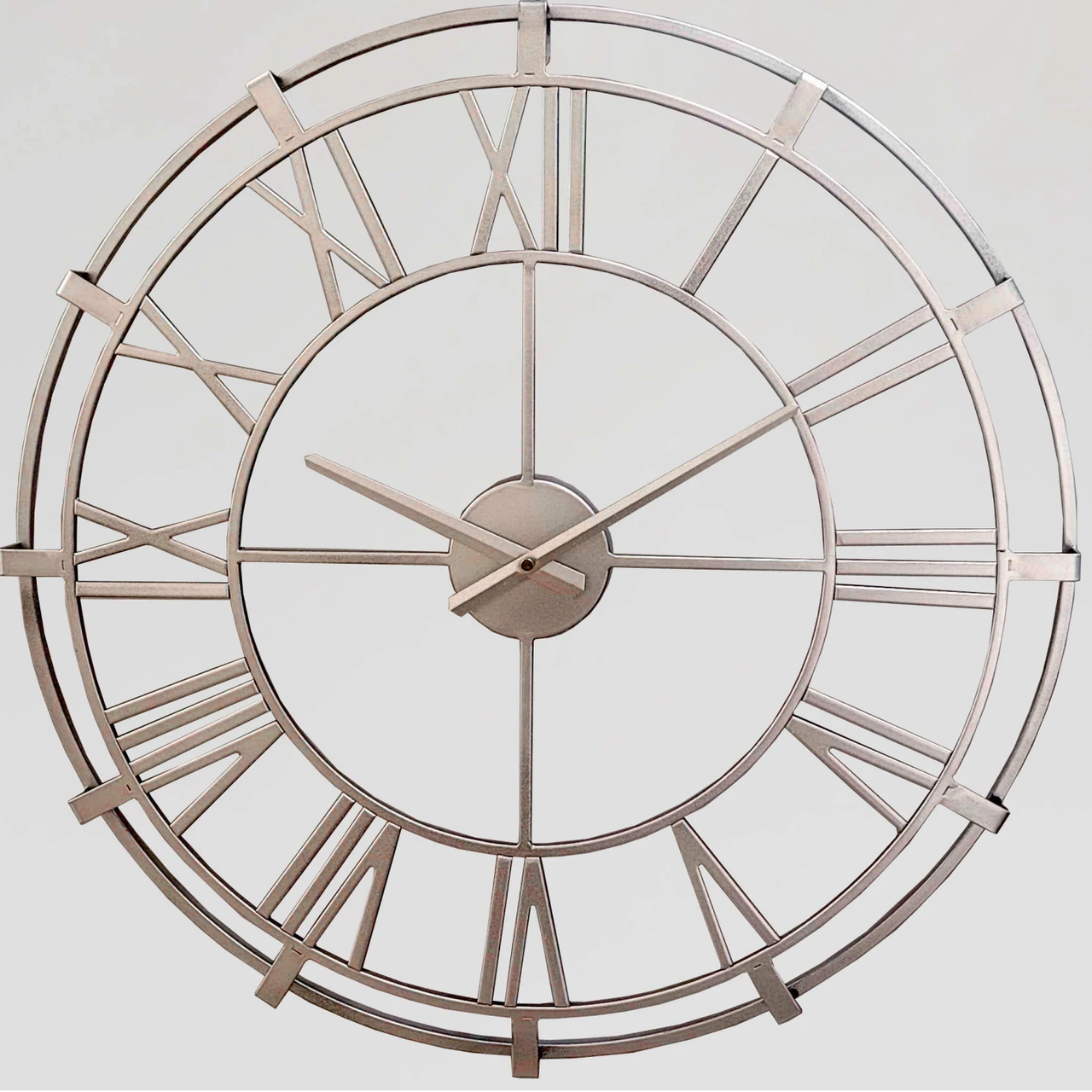 Настінний годинник Ti-Time (60 см) лофт Loft7-G-600 металевий сріблястий, фото 1