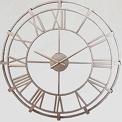 Настінний годинник Ti-Time (60 см) лофт Loft7-G-600 металевий сріблястий