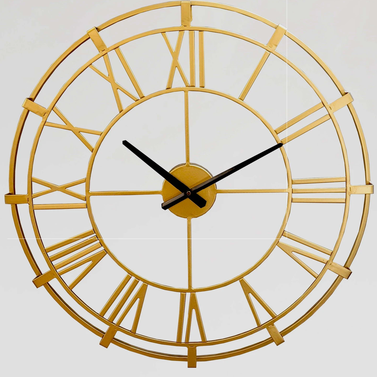 Годинник настінний Ti-Time (60 см) лофт Loft7-S-600 металевий золотистий, фото 1