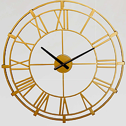 Годинник настінний Ti-Time (60 см) лофт Loft7-S-600 металевий золотистий