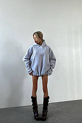 Жіноче тепле худі; Колір: Бадьорлива троянда, хакі, молочний, меланж і чорний; Розміри — оверсайз (42-46) ;