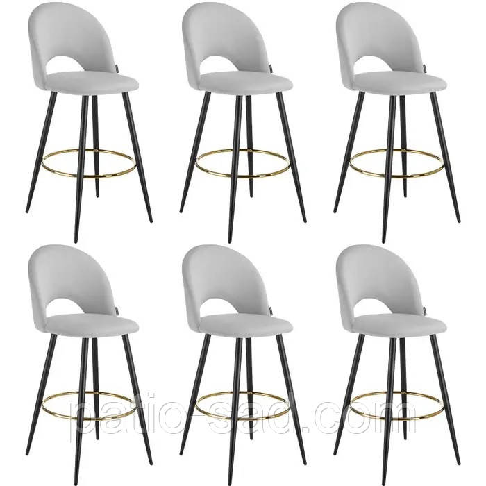 Міцний м'який набір барних стільців Sachel 6 шт., фото 1