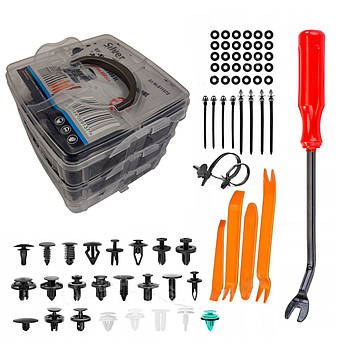 Автомобільні кліпси та шпильки + знімач 800 шт S11572