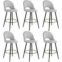 Міцний м'який набір барних стільців Sachel 6 шт