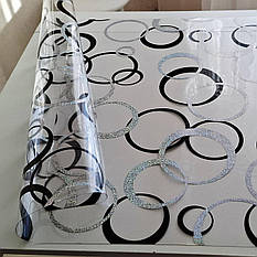 М'яке скло на стіл з лазерним малюнком, ширина 60 см