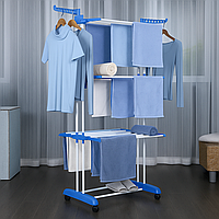 Сушарка для білизни вертикальна підлогова складна сушарка для одягу та речей для балкона
