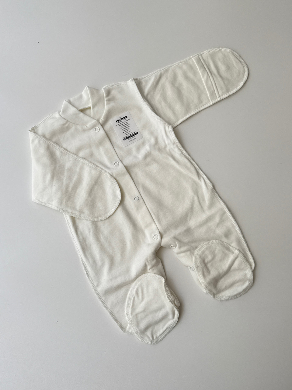 Спальник в тканині байка, ручки закриті, 56р, фото 1