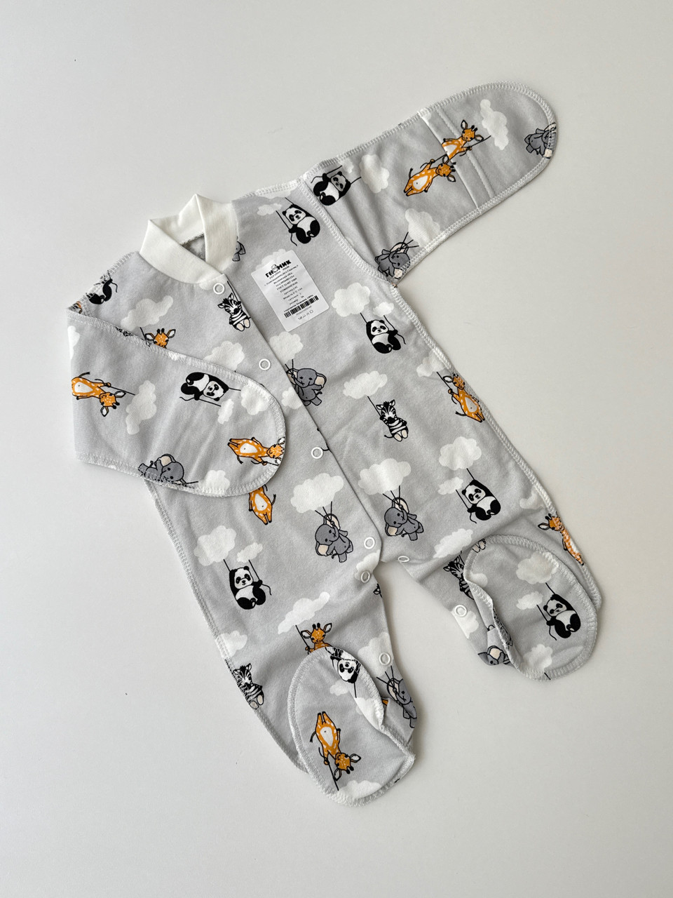 Спальник в тканині байка, ручки закриті, 56р, фото 1