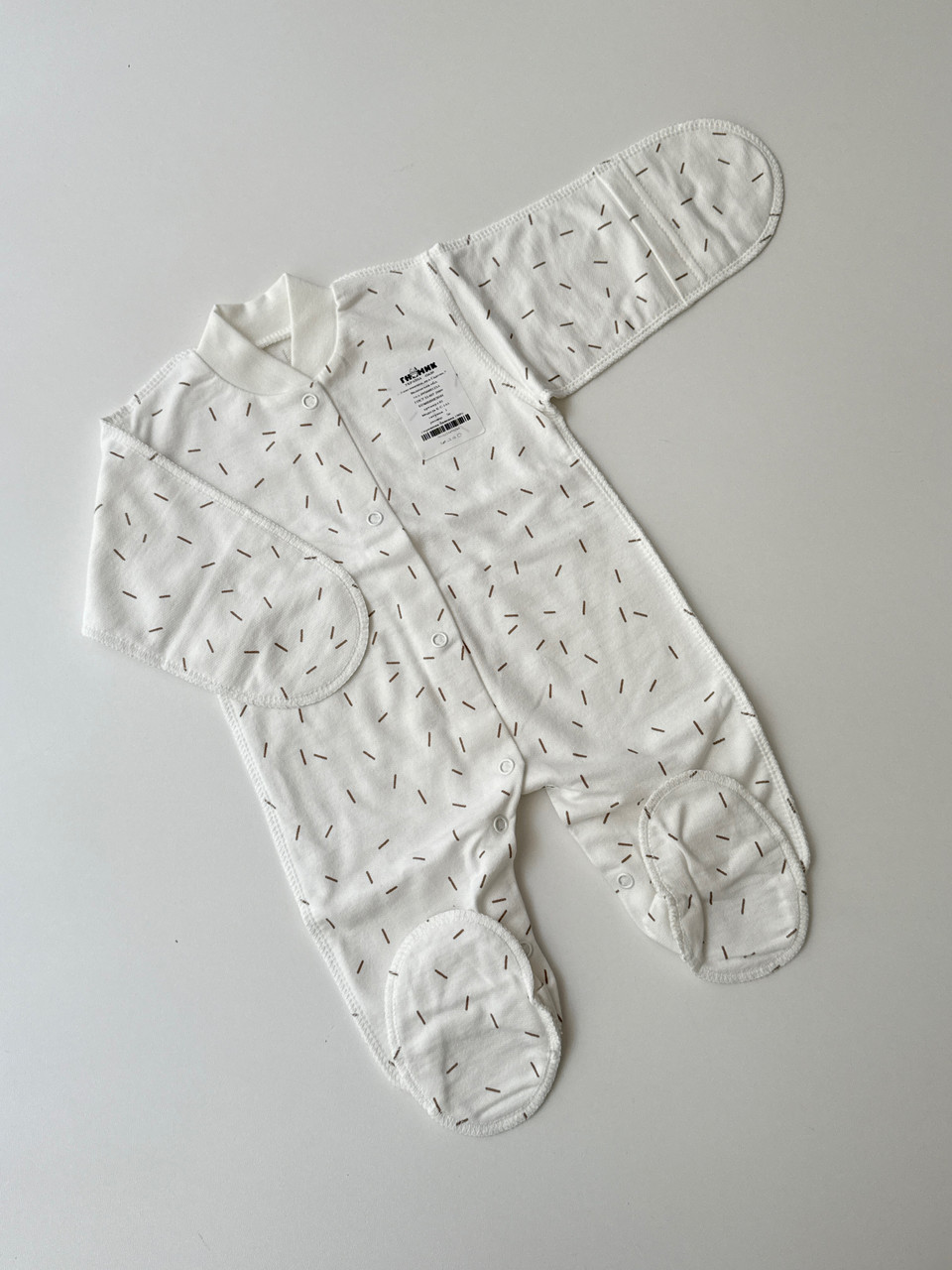 Спальник в тканині байка, ручки закриті, 56р, фото 1