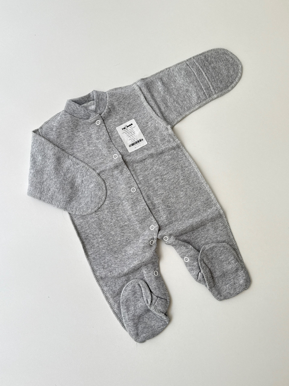 Спальник в тканині байка, ручки закриті, 56р, фото 1