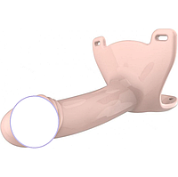 Страпон насадка на член з отвором для мошоки, Страпон порожнистий з ерекційним кільцем, Інтимні іграшки