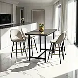 Набір із 2 барних стільців Sachel кремовий/чорний, фото 4