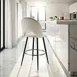 Набір із 2 барних стільців Sachel кремовий/чорний, фото 3