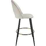 М'який набір із 6 барних стільців Sachel кремовий/чорний, фото 7