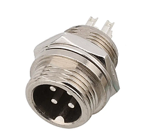 Роз&apos;єм циліндричний зʼєднувальний GX12-4, 4 pin, розетка