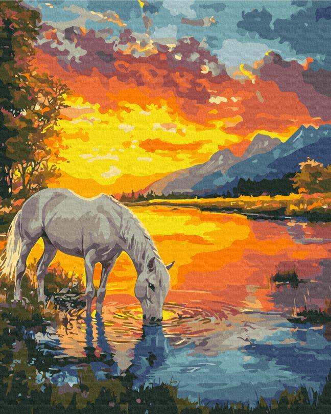 Картина за номерами BrushMe Кінь на світанку (BSM-B54417) 40 х 50 см, фото 1