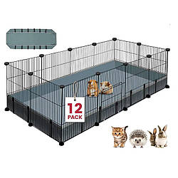 Металева клітка манеж для тварин Sonmics 143 х 73 х 46 см з водонепроникним килимком