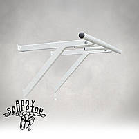 Турнік настінний/надверний білий рівний (40 см) Розбірний №2, фото 2