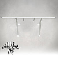 Турнік настінний/надверний білий рівний (40 см) Розбірний №2, фото 3