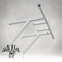 Турнік настінний/надверний білий рівний (40 см) Розбірний №2, фото 4