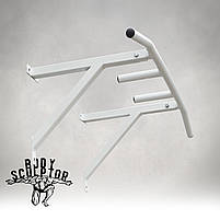 Турнік настінний/надверний білий гнутий (40 см) Розбірний №2, фото 2