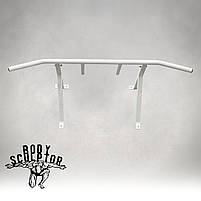 Турнік настінний/надверний білий гнутий (40 см) Розбірний №2, фото 4