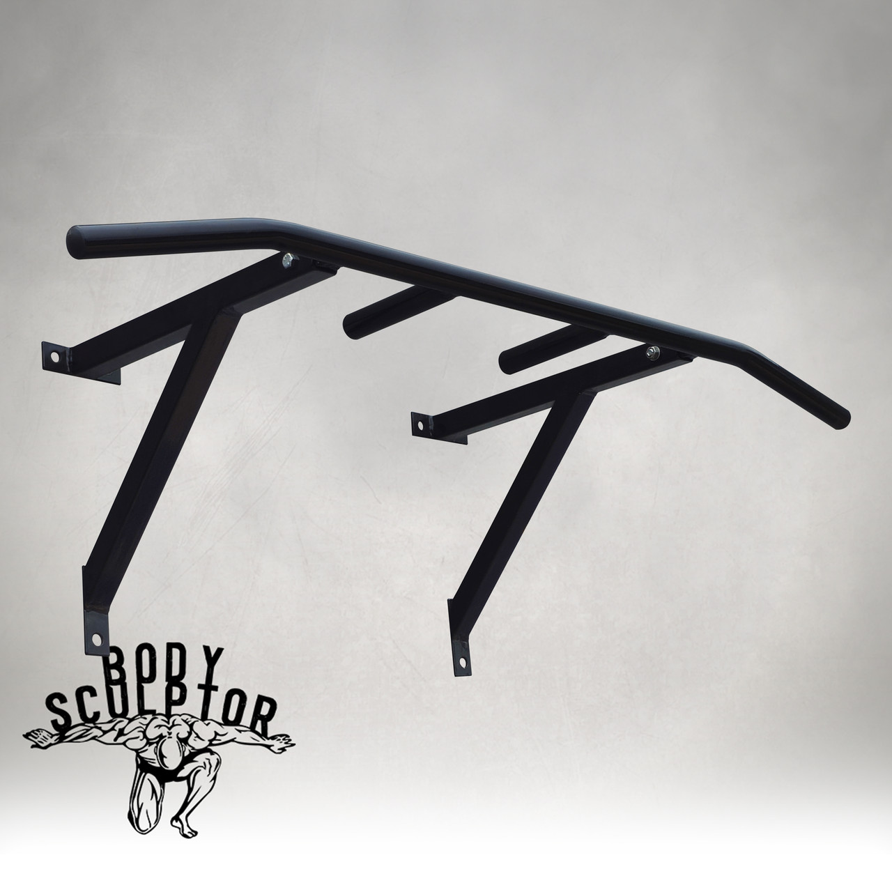 Турнік настінний/надверний чорний гнутий (40 см) Розбірний №2, фото 1