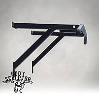 Турнік настінний/надверний чорний гнутий (40 см) Розбірний №2, фото 3